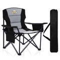 Oversized Folding Camping Chairs - 450 LBS Support Heavy Duty Camp Chair with Padded Cushion, Portable Outside Chairs with Carry Bag，Cooler, Cup Holder for Outdoor, Lawn, Sports - Black
